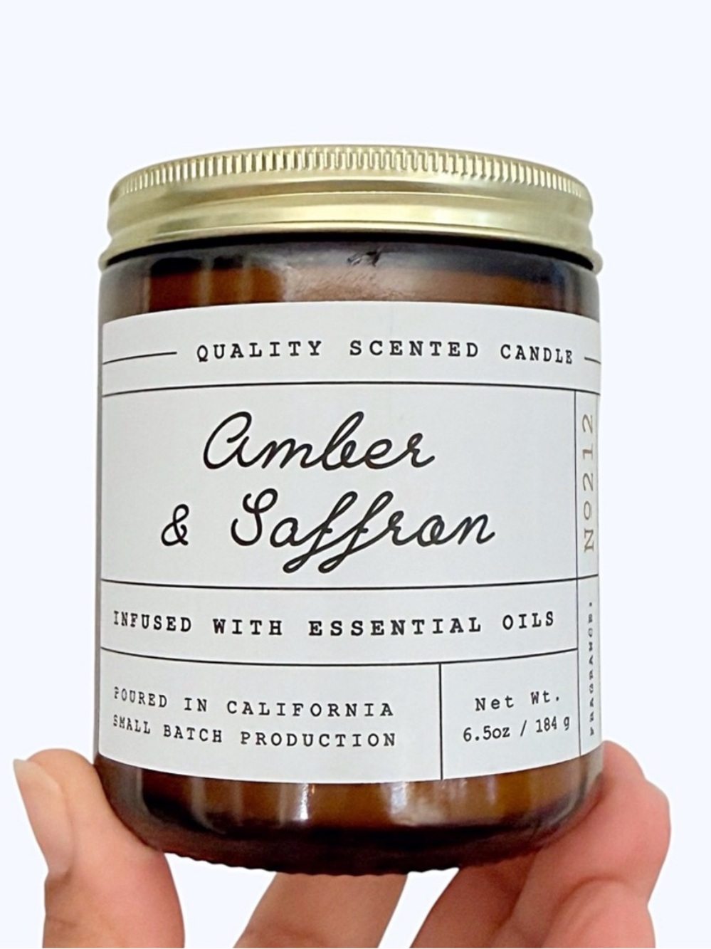 Leoben Company Amber & Saffron No 212 Luxury Scented Candle